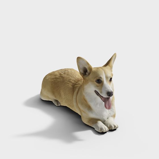 Adorable Corgi 3D Model for Creative Projects
