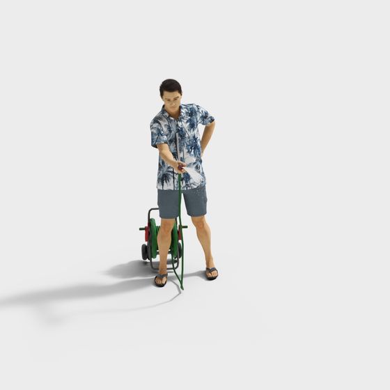 Vibrant Summer Scene 3D Model