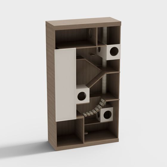 Stylish Cat Tree 3D Model for Modern Interiors