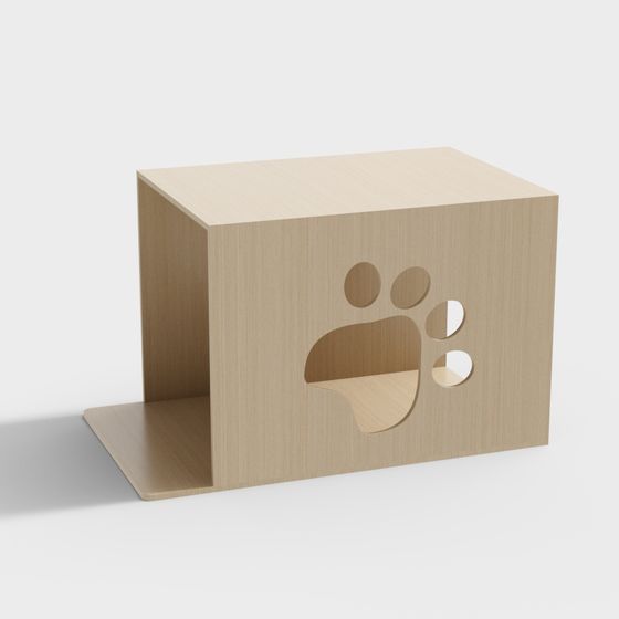 Wooden Bookshelf 3D model for Modern Interiors