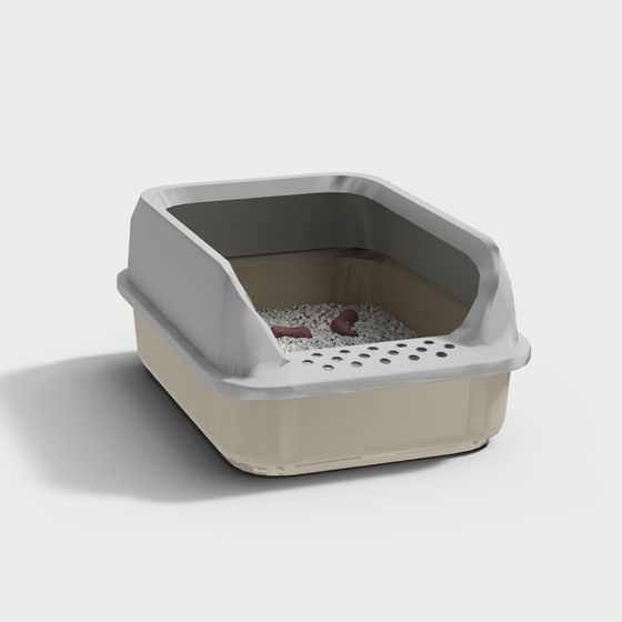 Unique Geometric Cat Litter Box 3D model