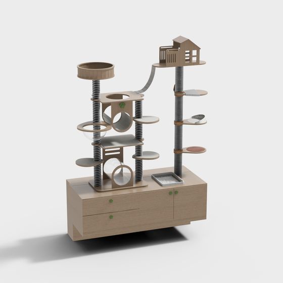 Cat Paradise Tower 3D model for Modern Home Design