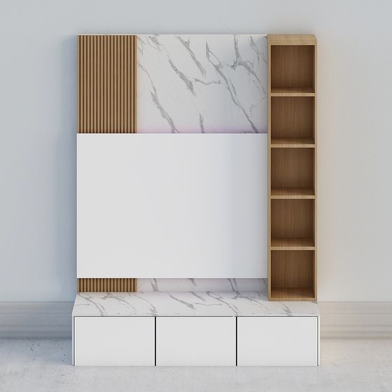 Urban Bookshelf Low-Poly 3D model for Creative Spaces