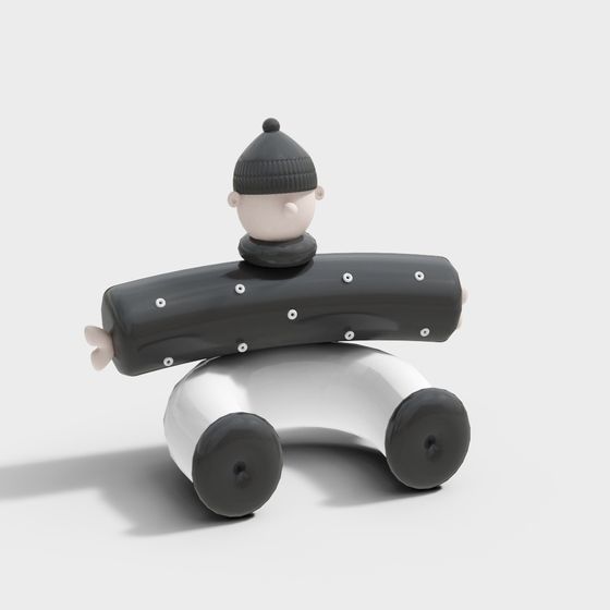 Rolling Buddy Low-Poly 3D model