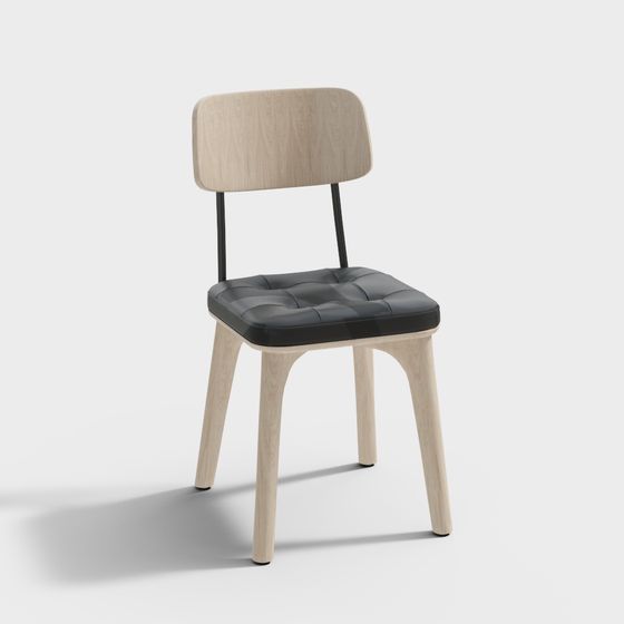 Stylish Minimalist Chair 3D model for Creative Spaces