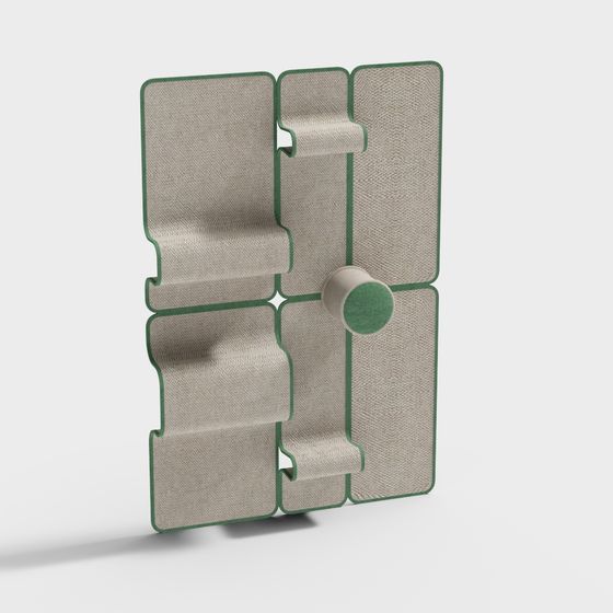 Elegant Foldable Screen 3D model for Modern Interiors