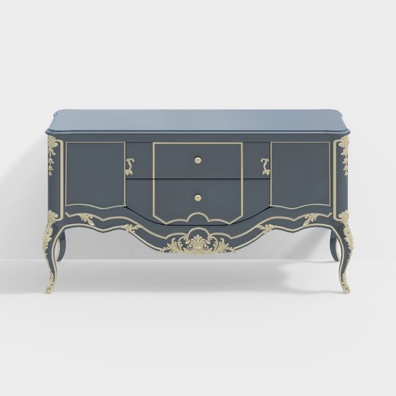 Elegant Console Cabinet 3D model