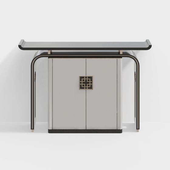 Oriental Elegance Console Cabinet 3D model