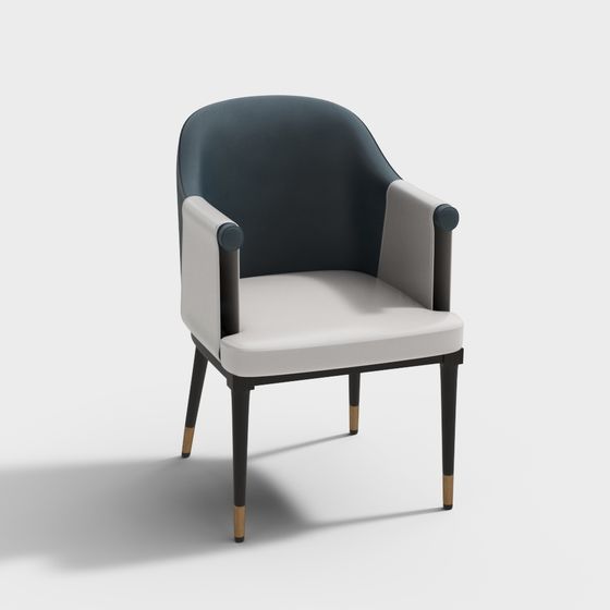 Elegant Low-Polygon Chair 3D model for Modern Design