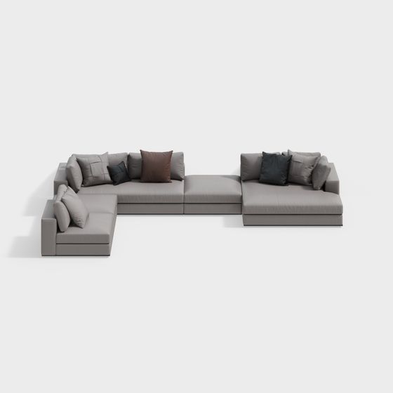 Urban Comfort 3D model Sofa for Modern Spaces