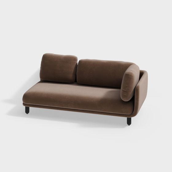 Stylish Low-Polygon Sofa 3D model for Modern Aesthetics