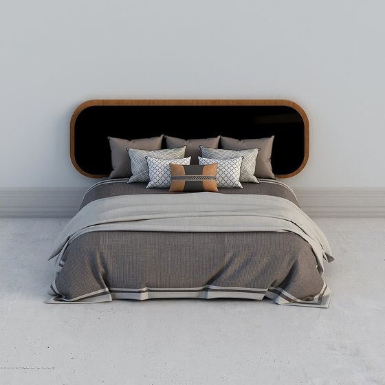 Urban Elegance Headboard 3D model for Stylish Interiors