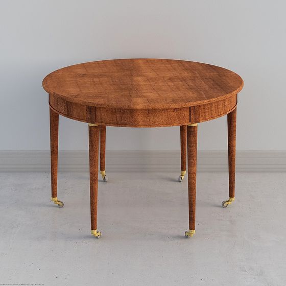 Retro Round Table 3D Model for Modern Design