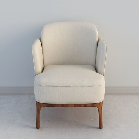 Cozy Reading Chair 3D model for Stylish Interiors