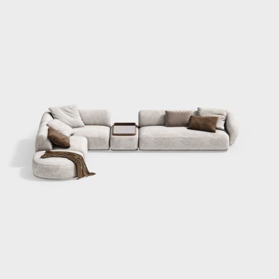 Urban Comfort 3D model Sofa for Contemporary Homes