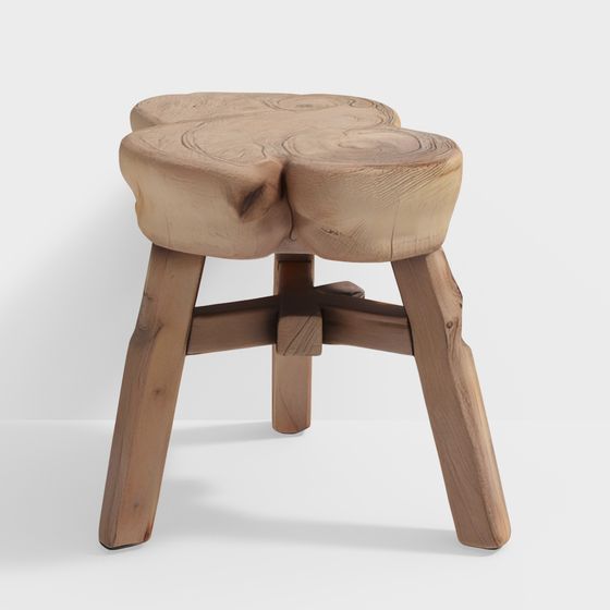 Wooden Shaped Stool