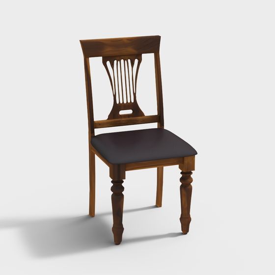 Hollowed-Out Wooden Chair - Unique Design