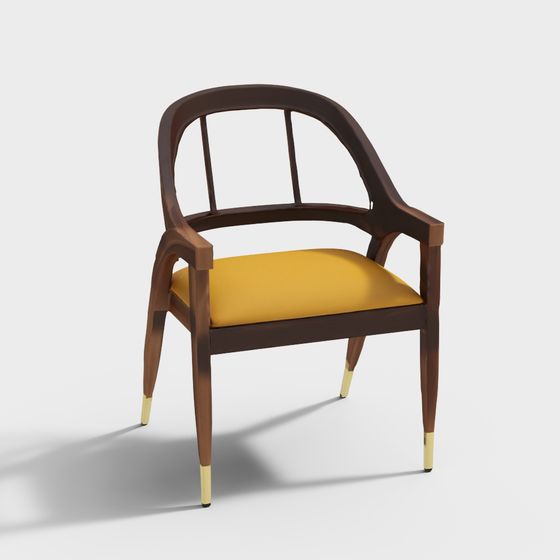 Elegant Retro-Modern 3D Chair Model