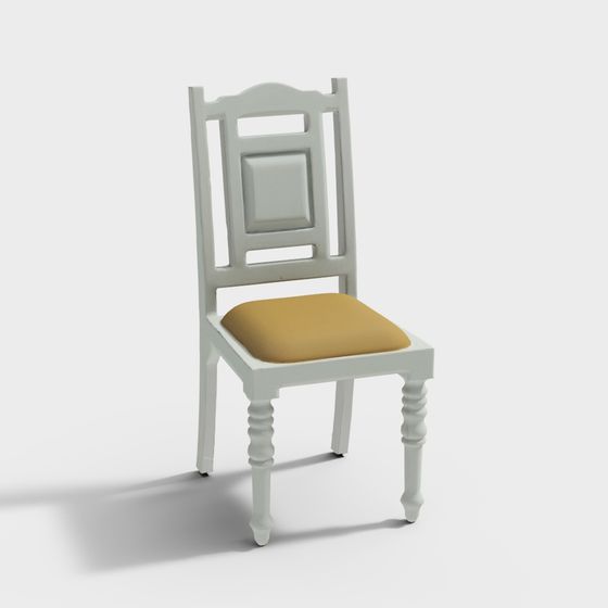 Vintage Low-Poly Chair 3D model