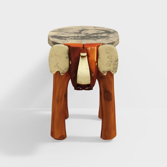 Unique Elephant Stool 3D model
