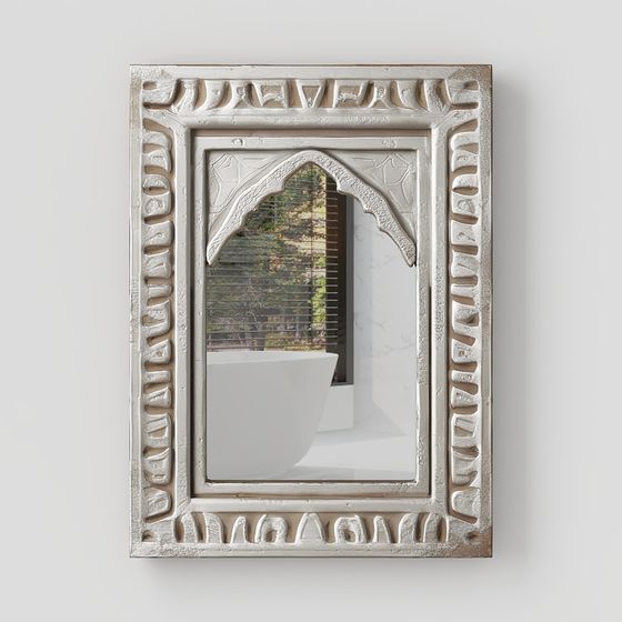 Stylish Low-Polygon 3D Mirror for Creative Spaces