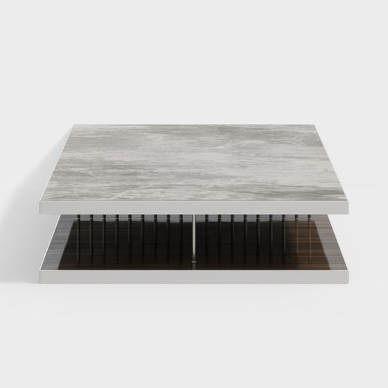Minimalist Marble Coffee Table 3D model