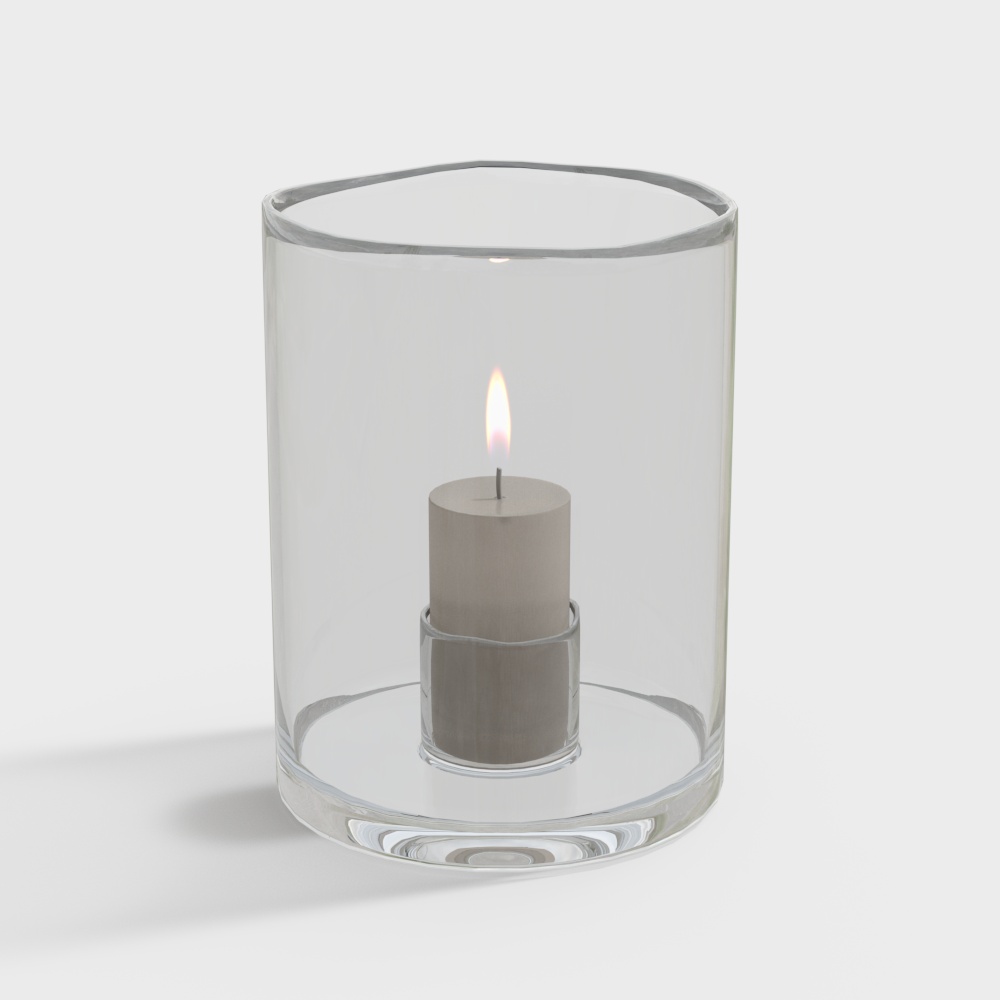 Elegant Glass Candlestick 3D model