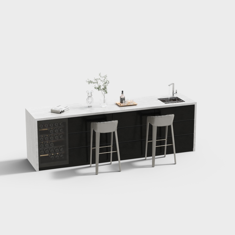 Urban Kitchen Island 3D model