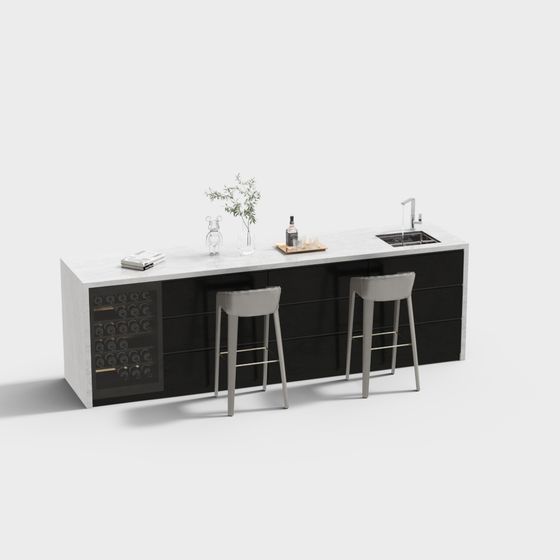 Urban Kitchen Island 3D model