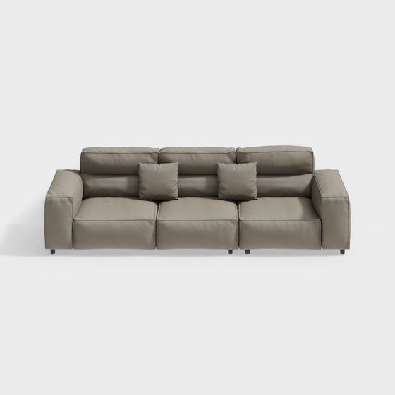 Urban Comfort Low-Poly Sofa 3D model