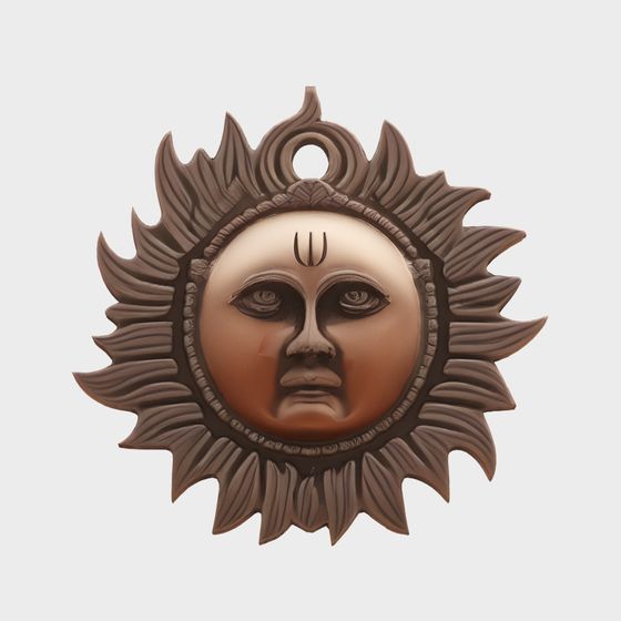 Sun's Face 3D Model - Stunning Low Poly Design