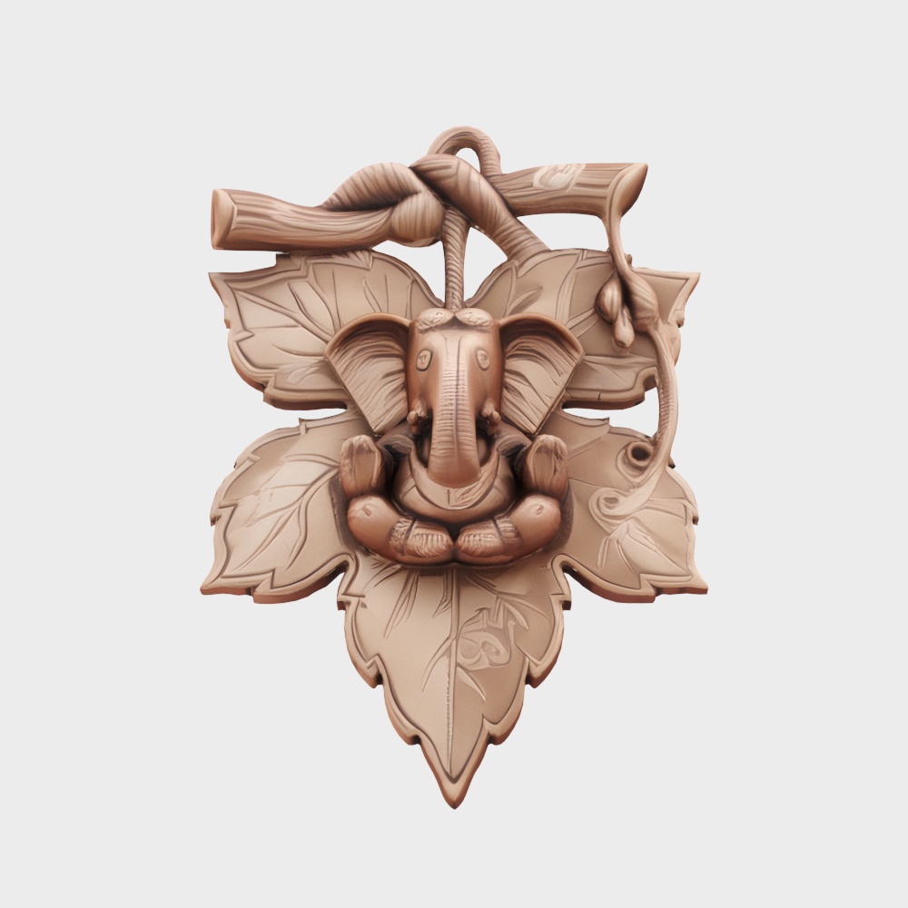 Ganesha Wall Art 3D Model – Intricate Low-Poly Design