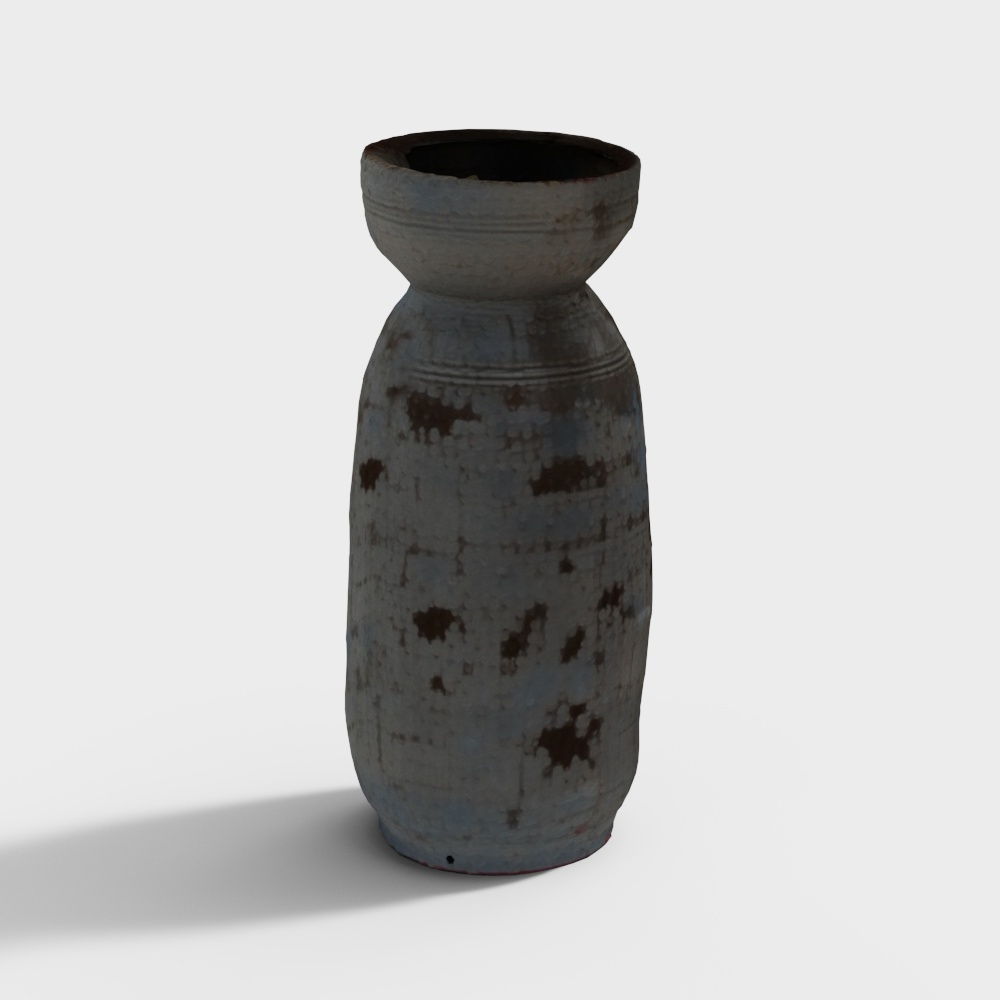 Vintage Ceramic Vase 3D Model – Low-Poly Pottery Design