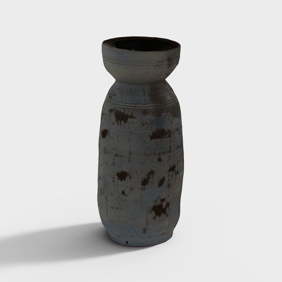 Artistic Vintage Ceramic Vase 3D Model