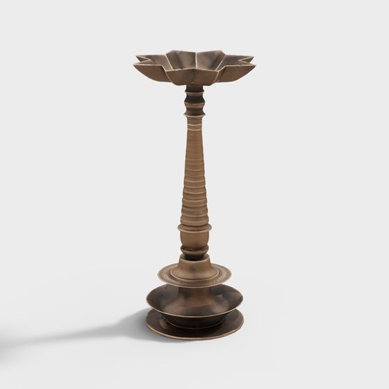 Lotus Candle Holder 3D Model for Elegant Design