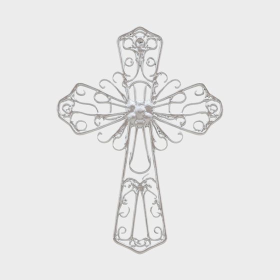 Stylish Silver Cross 3D model for Creative Projects