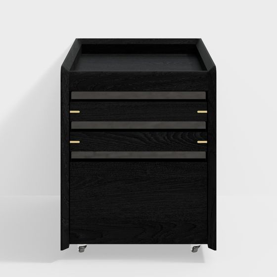 화이트 애쉬 재질 이동식 사이드 캐비닛