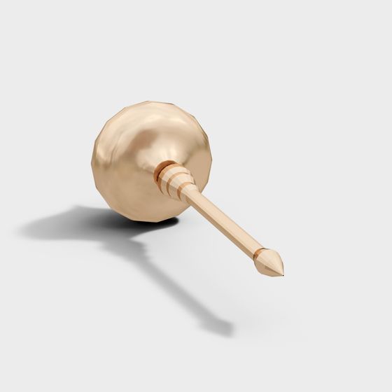 Golden Knob 3D model - Polished Elegance