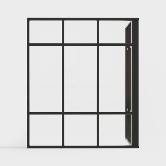 Stylish Industrial Window 3D Model