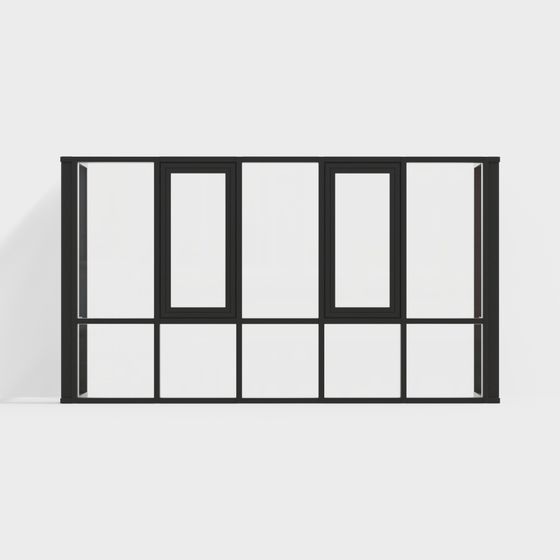 Industrial Glass Partition 3D model