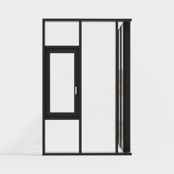 Contemporary Low-Poly Door 3D model