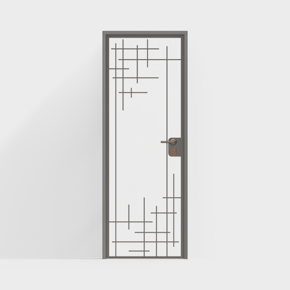 モダンな室内ガラスドア7