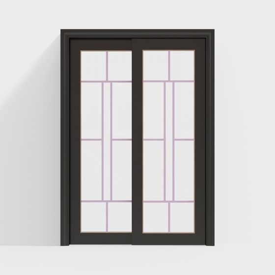 Modern Glass Sliding Door 3D model