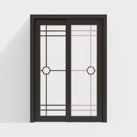 Art Deco Sliding Door 3D model