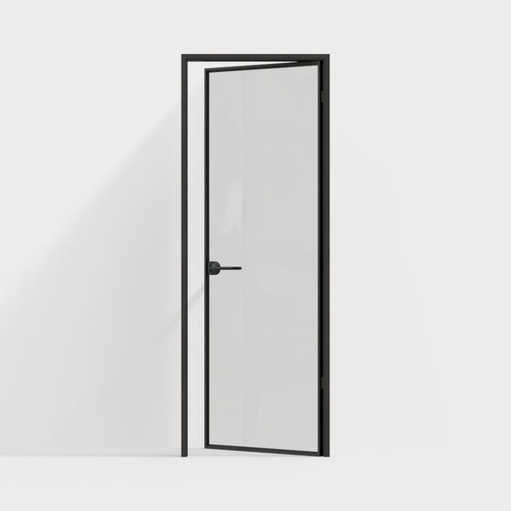 现代极简室内玻璃门 5