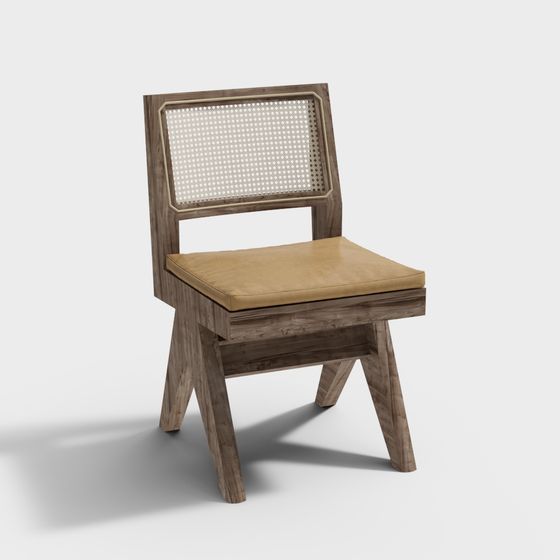 Unique Low-Polygon Chair 3D model for Creative Design