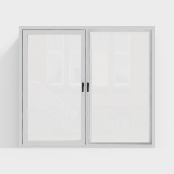Minimalistic Double Door 3D model for Modern Spaces