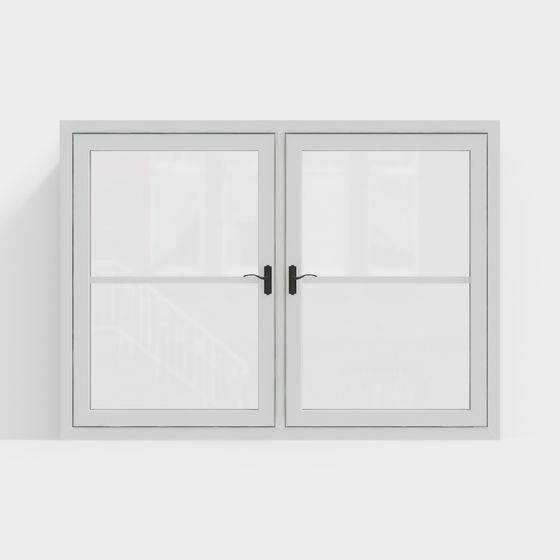 Elegant Double Door 3D model Design