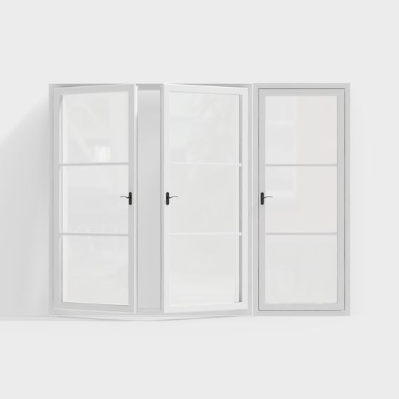 Elegant Glass Sliding Door 3D model