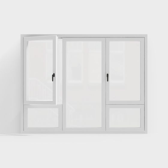 Stylish Low-Polygon Window 3D model for Creative Projects